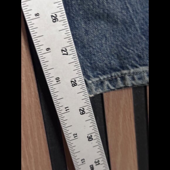 AllSaints Jeans 30W Womens Blue Casey Straight Dirty Denim Patch - Picture 5 of 8